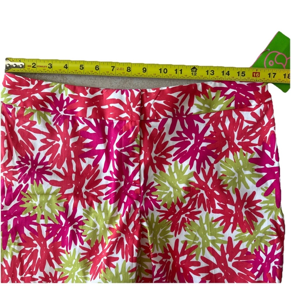 Pappagallo Hot Pink & Lime Floral Ankle Jeans pink (sand and melon) 10 nwt - Picture 4 of 16